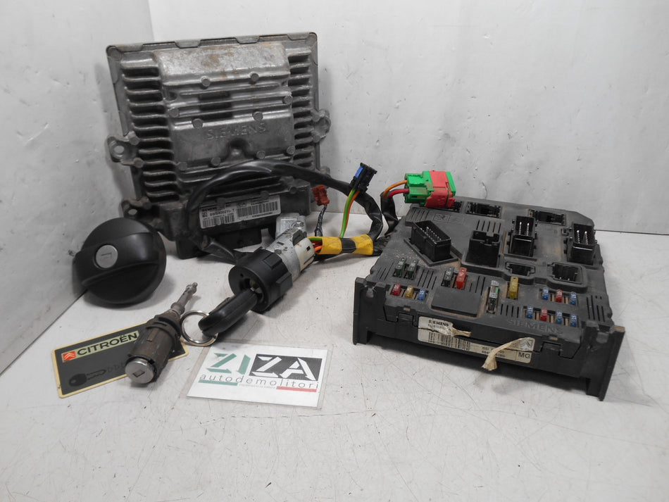 Kit Chiave ECU Citroen C3 I 1.4 50kw 8HX 2002 SID802 5WS4002I-T 9648971880