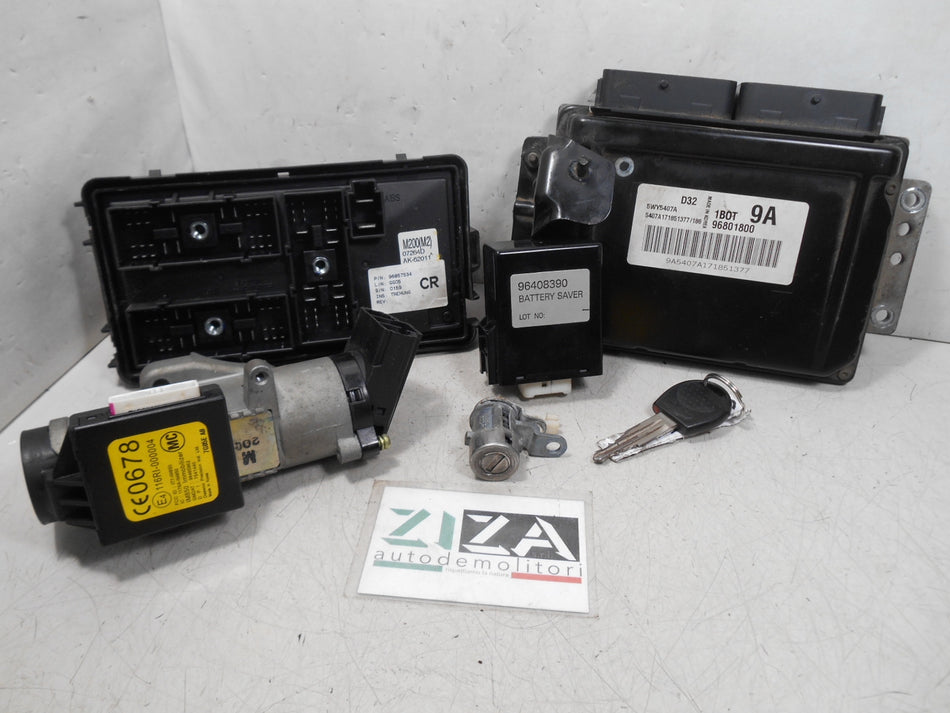 Kit Chiave ECU Chevrolet Matiz 800 38kw 52cv A08S3 2007 96801800 96857534