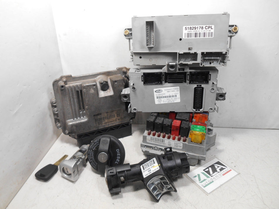 Kit Chiave ECU Fiat Bravo 198 1.6 77kw 105cv 198A3000 2008 51830833