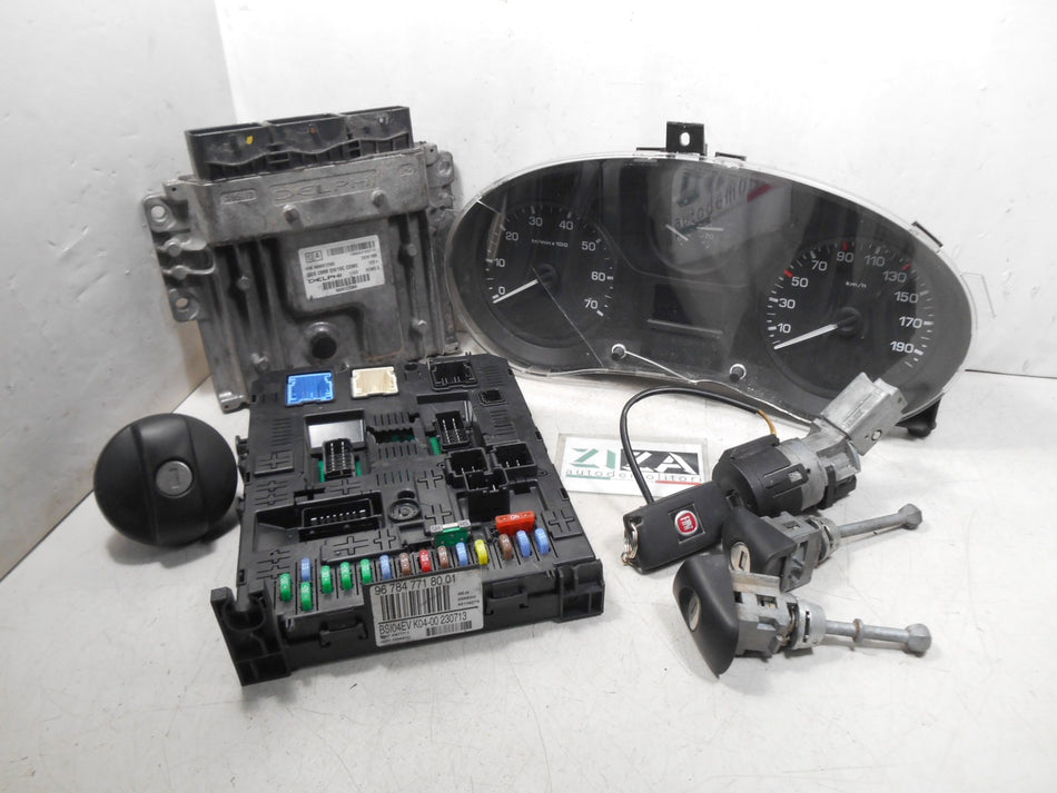 Kit Chiave ECU Fiat Scudo 2.0 94kw 128cv RH02 2013 9806127380 9666912580