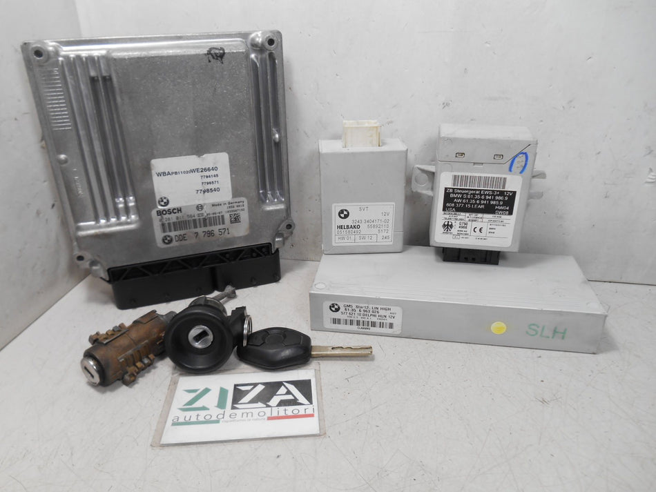 Kit Chiave ECU BMW X3 E83 2.0d 110kw 150cv 204D4 2005 0281011564 7796571