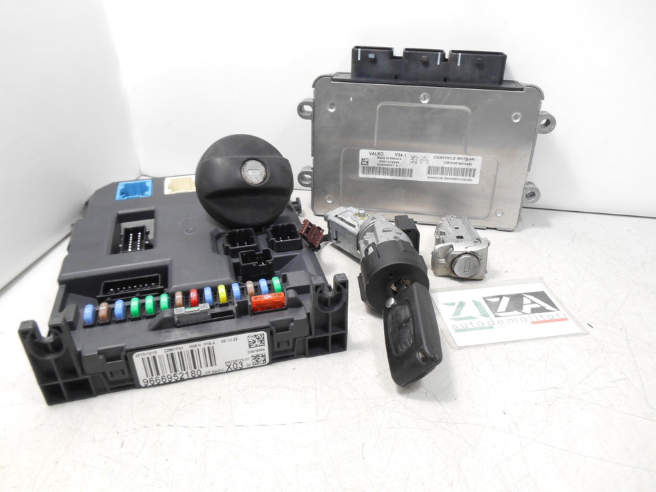 Kit Chiave ECU Citroen C3 II 1.1 60cv HFV 2011 9675916480 9666952180