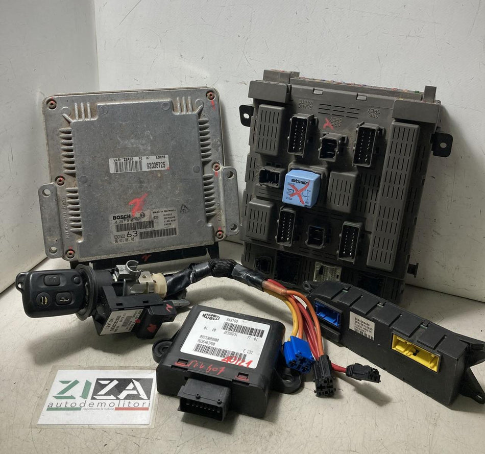 Kit Chiave ECU Peugeot 607 2.2 HDI 98kw 133cv 4HX 2001 9641188180
