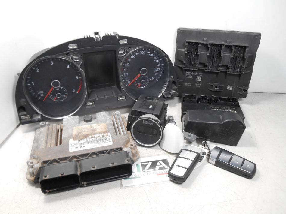 Kit Chiave ECU VW Passat B7 2.0 TDI 140cv CFF 2012 03L906018PA 03L907309AE