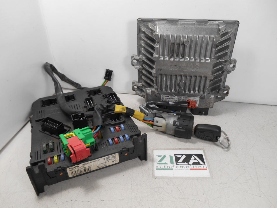 Kit Chiave ECU Citroen C3 I 1.4 HDI 50kw 68cv 8HX 2004 5WS40110E-T 9654925480