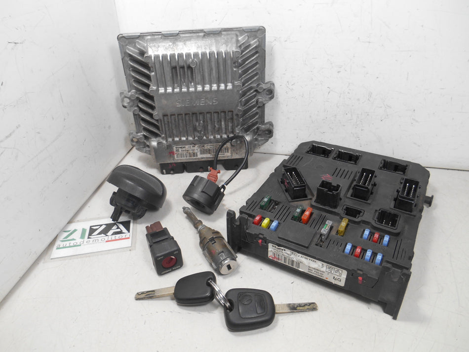 Kit Chiave ECU Citroen C3 I 1.4 HDI 50kw 68cv 8HX 2004 9653447480 5WS40110C-T