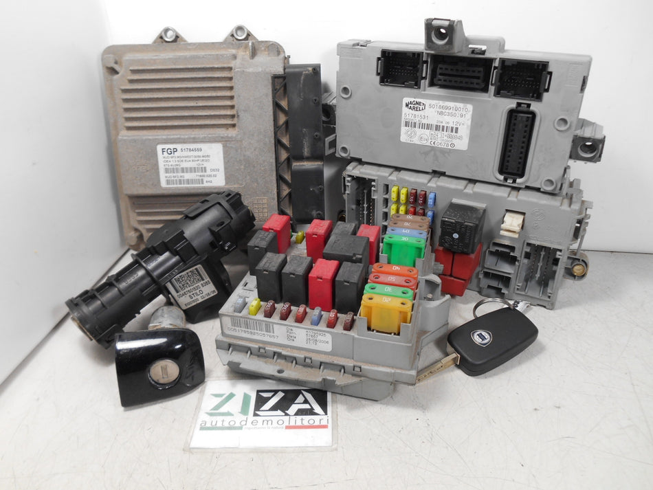 Kit Chiave ECU Lancia Musa I 1.3 Mjet 66kw 90cv 199A3000 2006 51784559