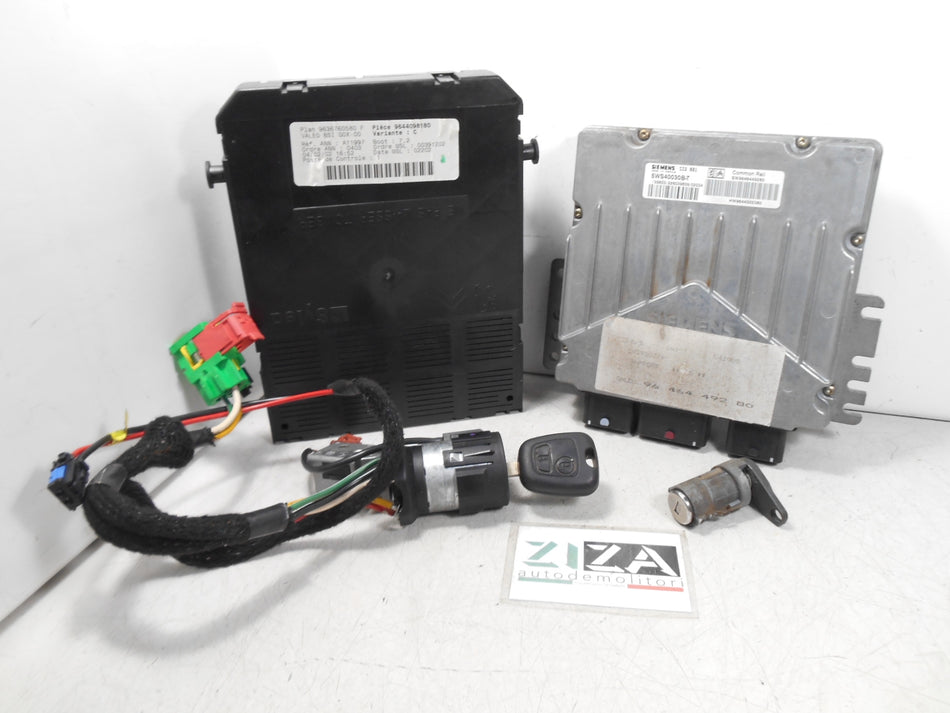 Kit Chiave ECU Peugeot 307 2.0 HDI 66kw 90cv RHY 2002 5WS40030B-T 9646449280