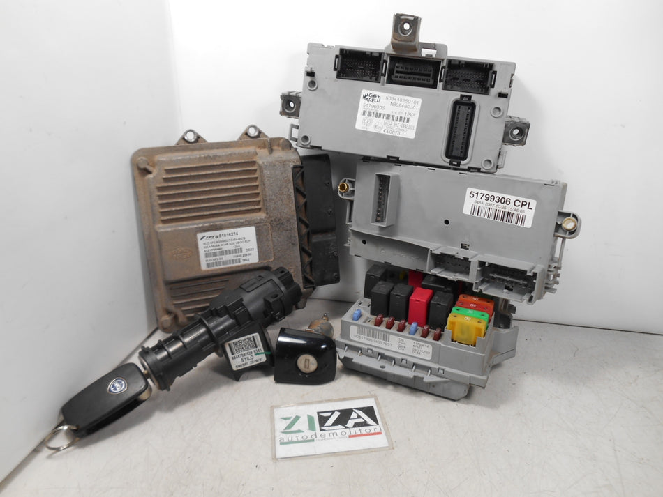 Kit Chiave ECU Lancia Musa II 1.3 Mjet 90cv 199A3000 2010 51816274 51799305