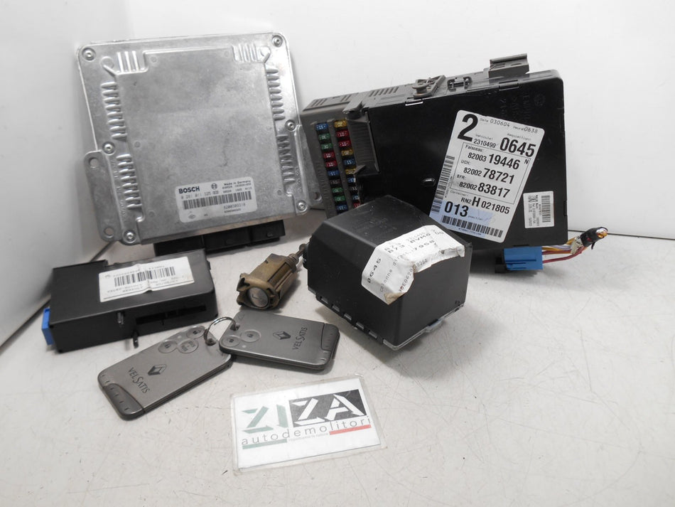 Kit Chiave ECU Renault Vel Satis 2.2 DCI 150cv G9TD7 2003 0281011325 82003090318