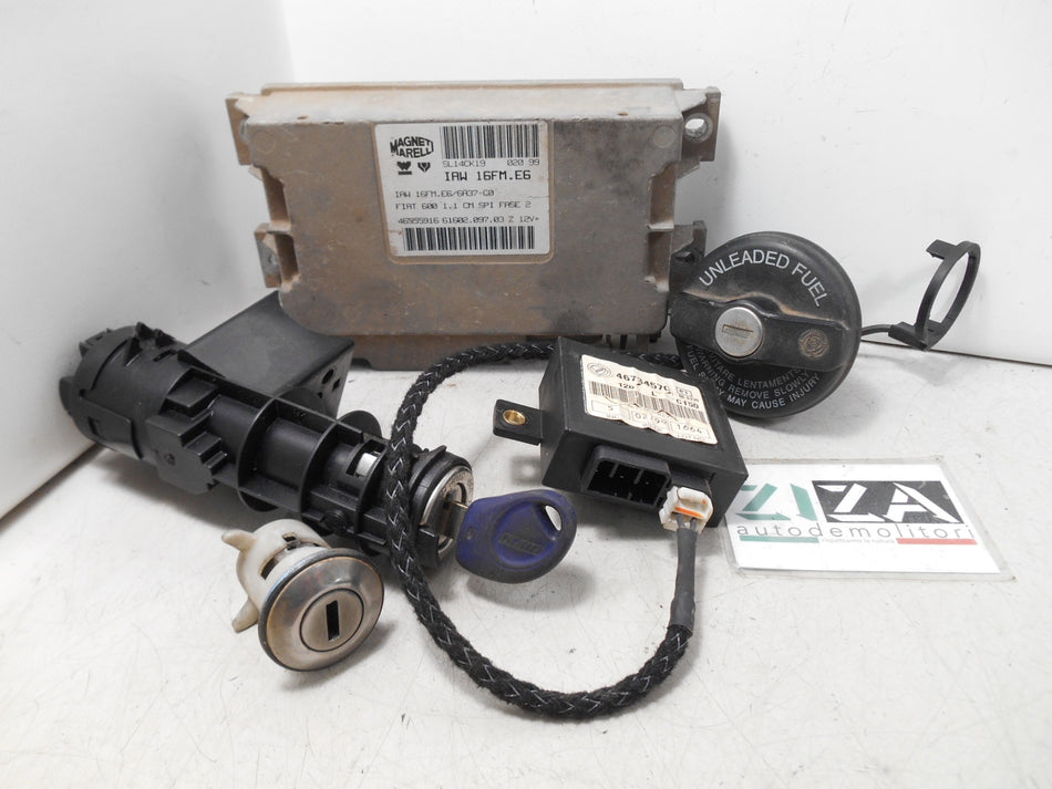 Kit Chiave ECU Fiat Seicento 1.1 40kw 176B2000 1999 46555916 IAW16FME6