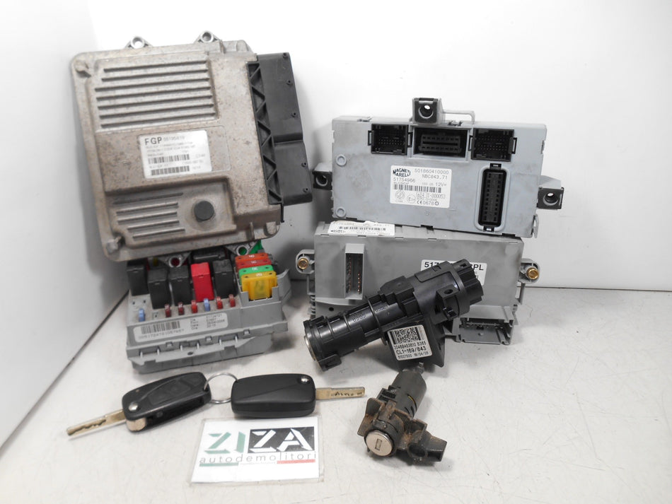 Kit Chiave ECU Lancia Ypsilon 843 1.3 Mjet 51kw 70cv 188A9000 2005 55195819