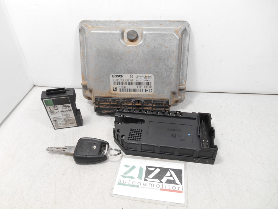 Kit Chiave ECU Opel Zafira A 2.0 TDI 74kw 101cv Y20DTH 2001 24417169 0281010268