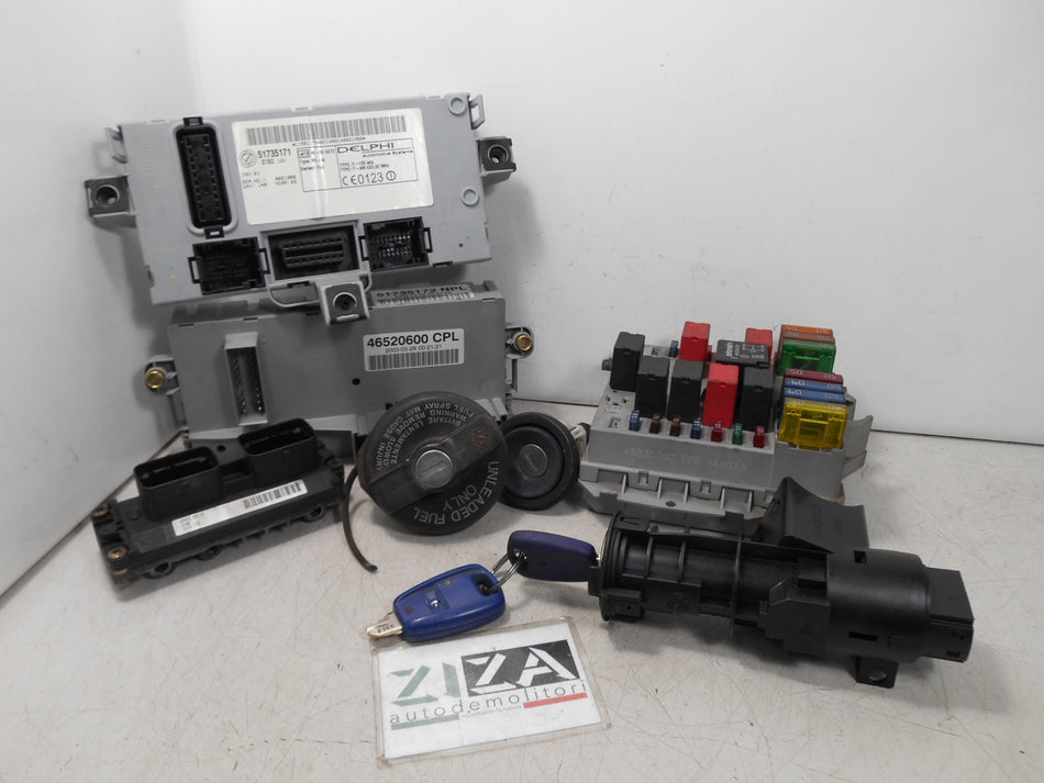 Kit Chiave ECU Fiat Punto 188 1.2 44kw 60cv 188A4000 2003 55187377