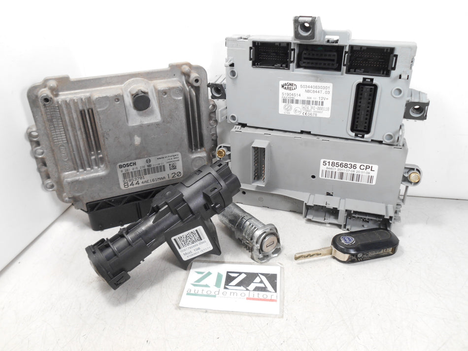 Kit Chiave ECU Lancia Delta 844 1.6 Mjet 120cv 198A2000 2012 51853781 0281016236