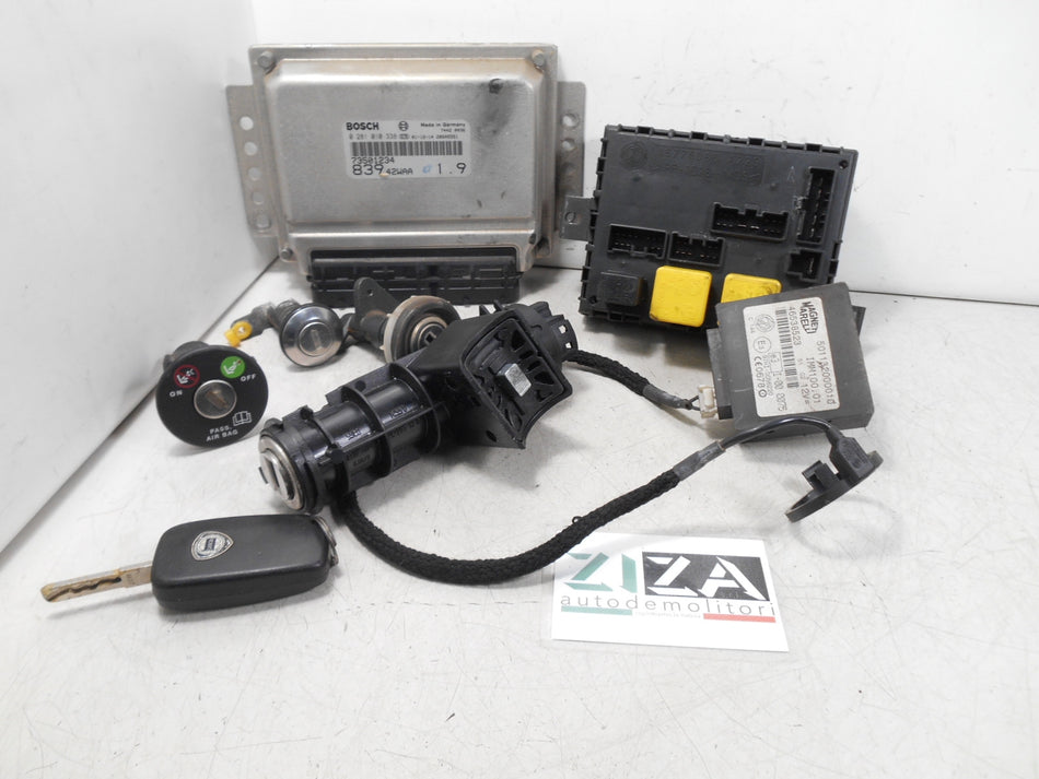 Kit Chiave ECU Lancia Lybra 1.9 JTD 85kw 937A2000 2002 0281010338 73501234