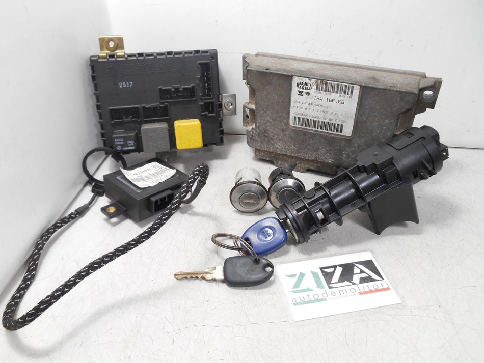 Kit Chiave ECU Fiat Punto 176 1.1 40kw 54cv 176B2000 1998 46480662 IAW16F.EB