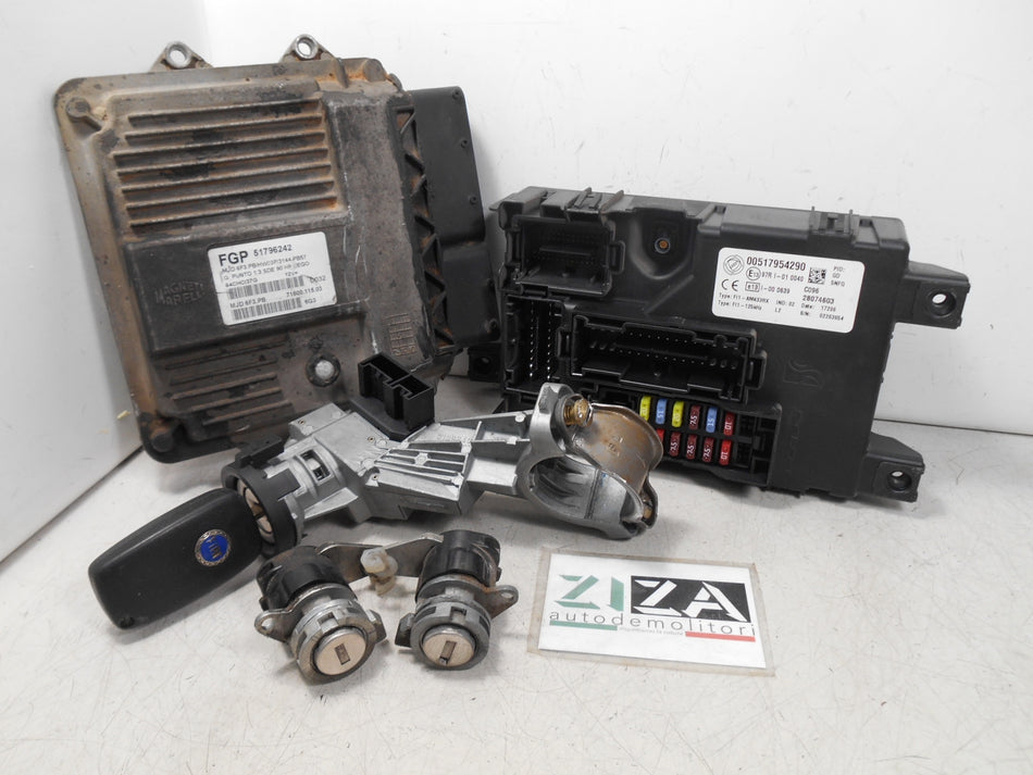 Kit Chiave ECU Fiat Grande Punto 1.3 Mjet 90cv 199A3000 2006 51796242 517954290