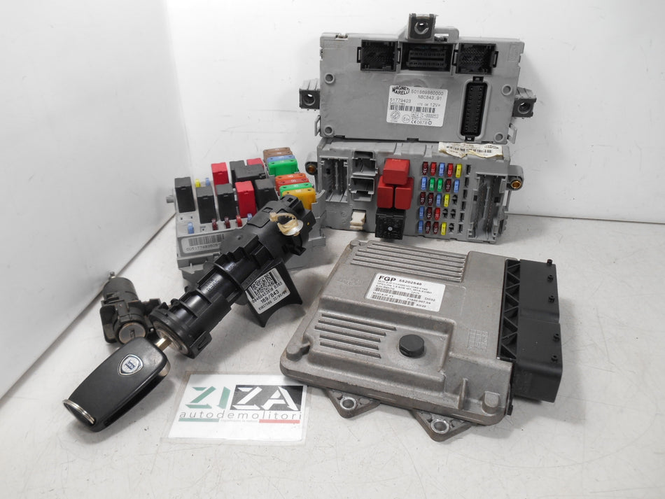 Kit Chiave ECU Lancia Ypsilon 843 1.3 Mjet 51kw 69cv 188A9000 2005 55202548