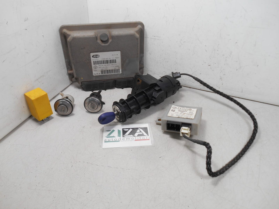 Kit Chiave ECU Fiat Seicento 1.1 40kw 54cv 187A1000 2006 55187372 IAW4AFM9