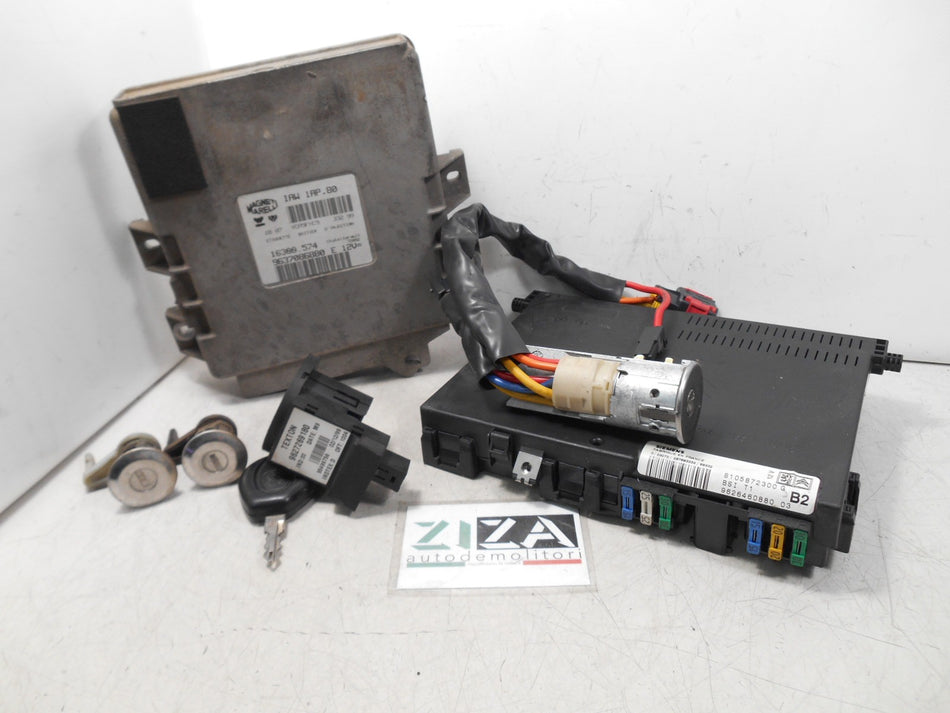 Kit Chiave ECU Peugeot 206 1.1 44,1kw 60cv HFZ 2000 9637086880 9626460880