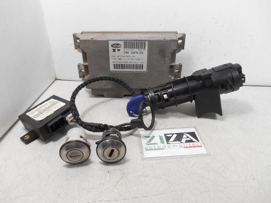 Kit Chiave ECU Fiat Seicento 1.1 40kw 54cv 176B2000 1999 46555916 IAW16FME6
