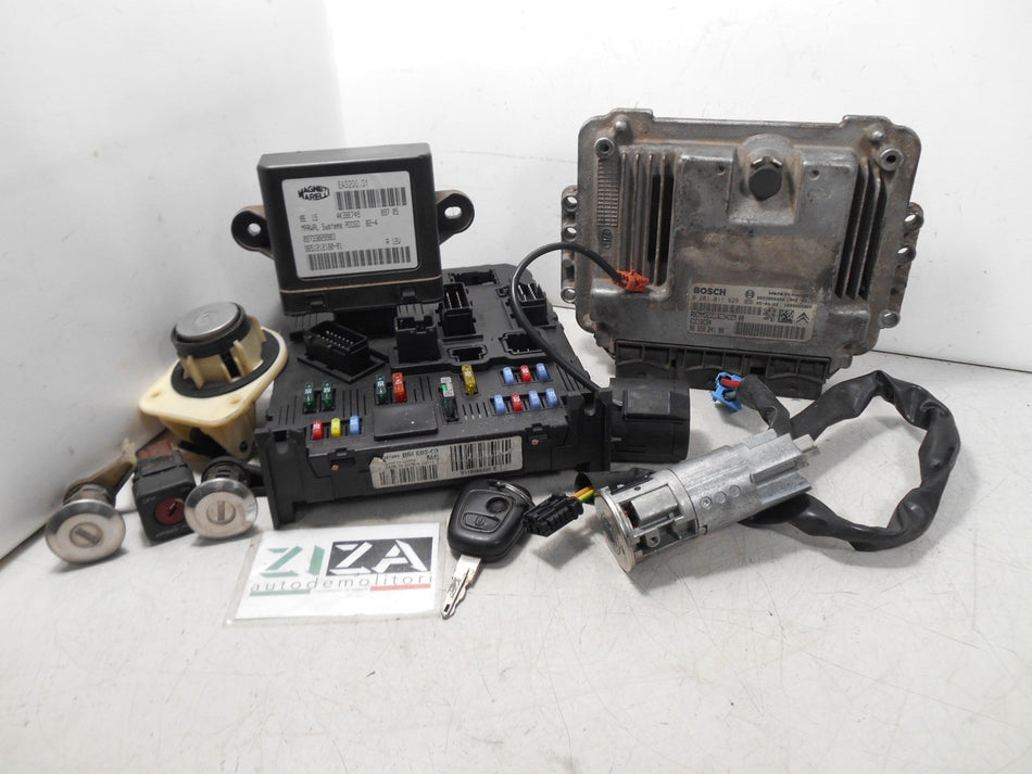 Kit Chiave ECU Peugeot 206 CC 1.6 HDI 80kw 9HZ 2006 9655924180