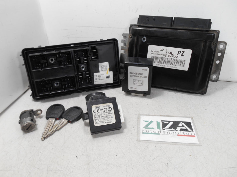 Kit Chiave ECU Chevrolet Matiz 800 38kw 52cv A08S3 2005 96417290