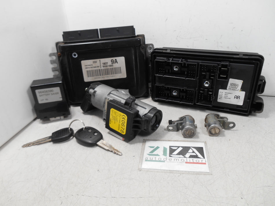 Kit Chiave ECU Chevrolet Matiz 800 38kw 52cv A08S3 2007 96801800 96428357