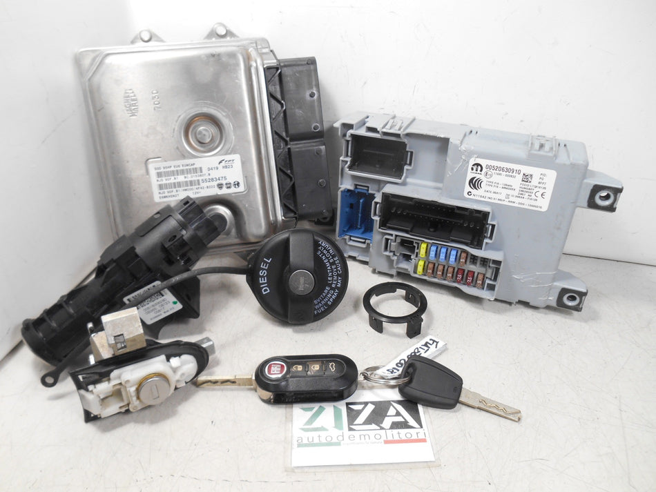 Kit Chiave ECU Fiat 500 312 1.3 Mjet 70kw 95cv 312B1000 2017 55283475