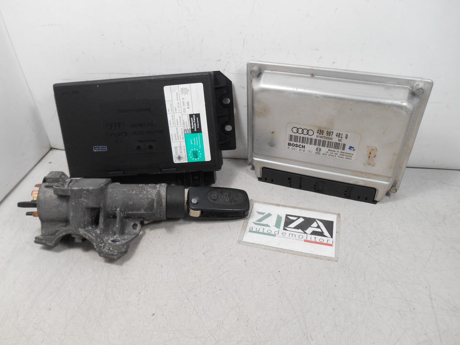 Kit Chiave ECU Audi A6 C5 2.5 TDI 110kw 150cv AFB 2000 4B0907401Q 0281010151