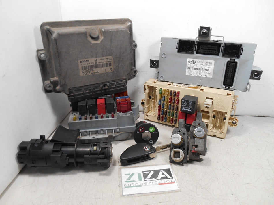 Kit Chiave ECU Alfa 147 1.9 JTD 85kw 115cv 937A2000 2003 0281010332 55185365