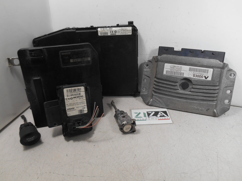 Kit Chiave ECU Renault Megane II 1.6 B/GPL 77kw K4M87 2008 8200509963 8200758478