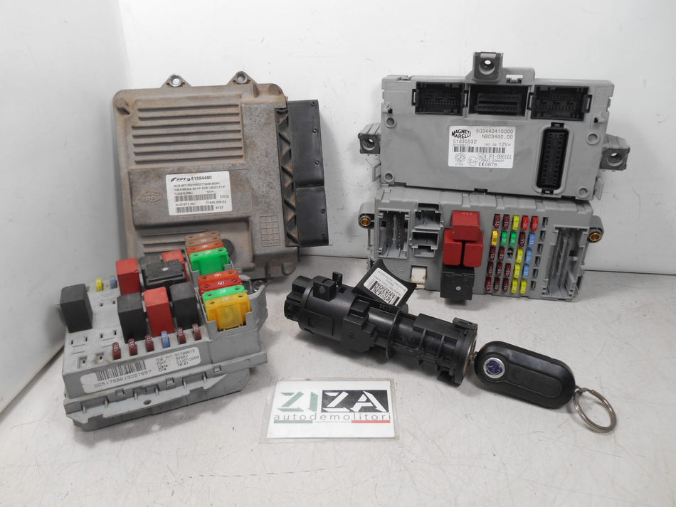 Kit Chiave ECU Lancia Musa II 1.3 Mjet 90cv 199A3000 2009 51854480 MJD6F3M3