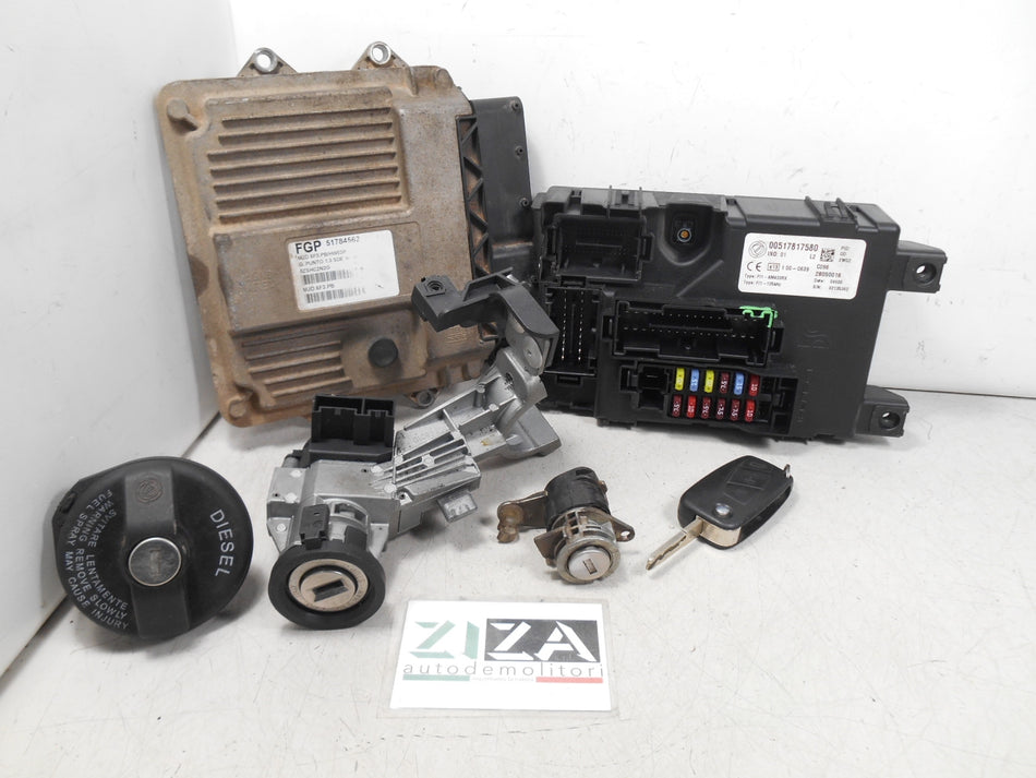 Kit Chiave ECU Fiat Grande Punto 1.3 Mjet 90cv 199A3000 2006 51784562 517817580