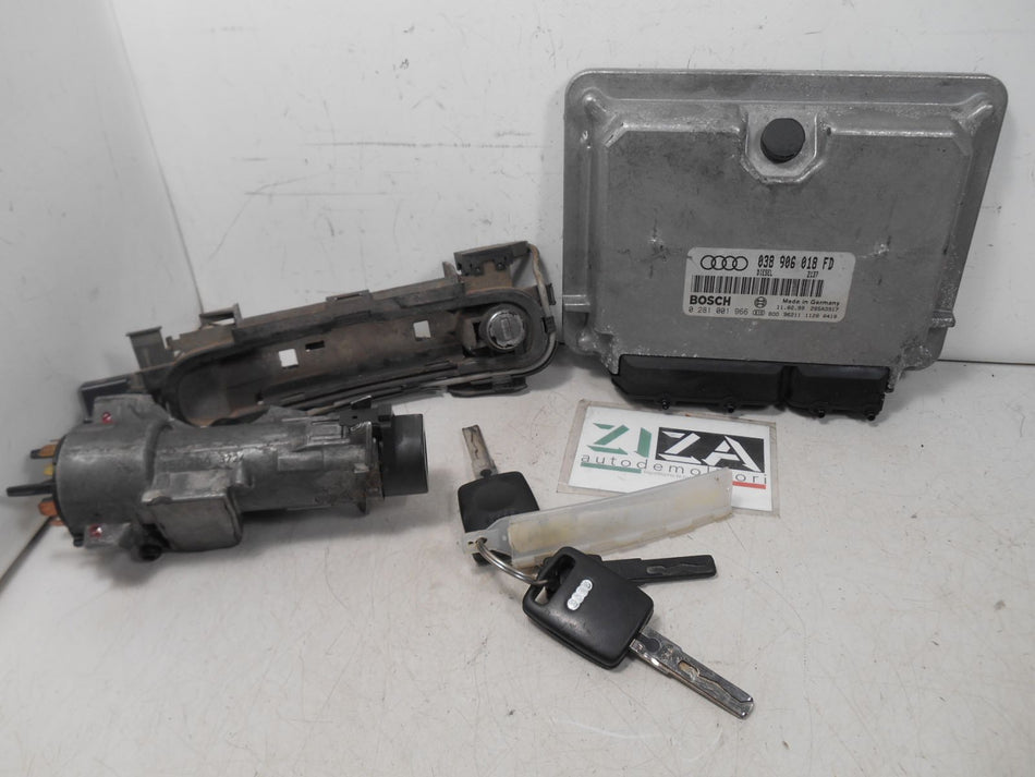 Kit Chiave ECU Audi A4 B5 SW 1.9 TDI 81kw 110cv AFN 1999 0281001966 038906018FD