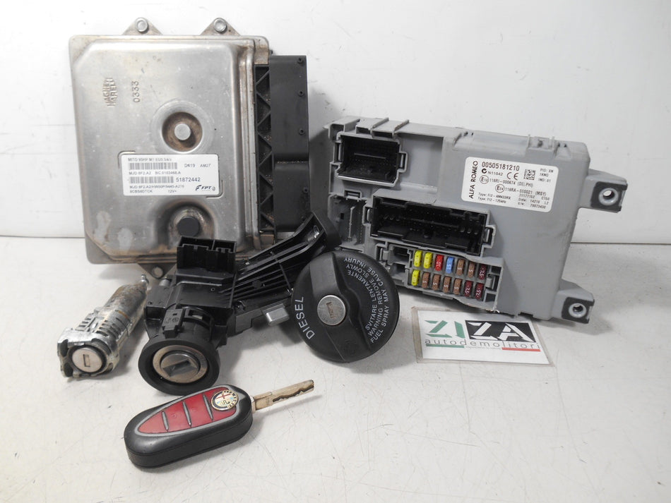 Kit Chiave ECU Alfa Mito 1.3 Mjet 70kw 95cv 199B1000 2010 51872442 00505181210