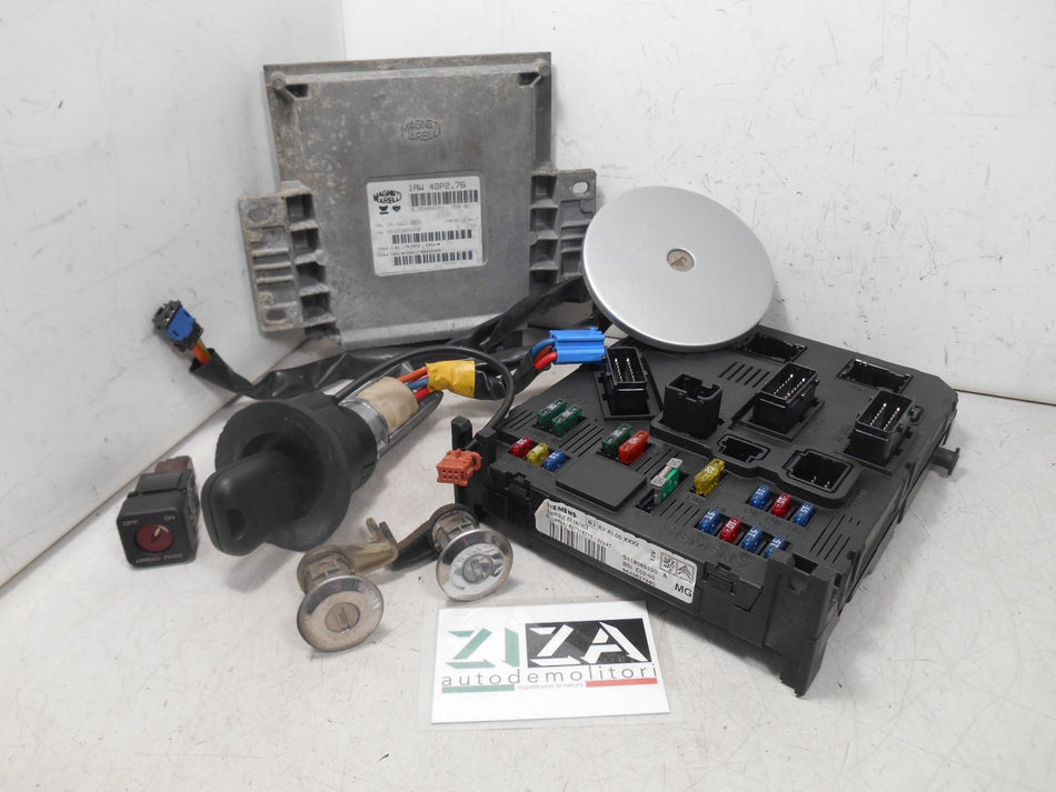 Kit Chiave ECU Peugeot 206 1.1 44,1kw 60cv HFX 2003 IAW48P2.76 9648620880