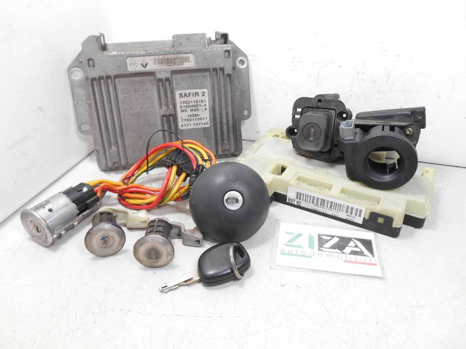 Kit Chiave ECU Renault Clio II 1.2 43kw 58cv D7FD7 2000 7700115161 P8200031555