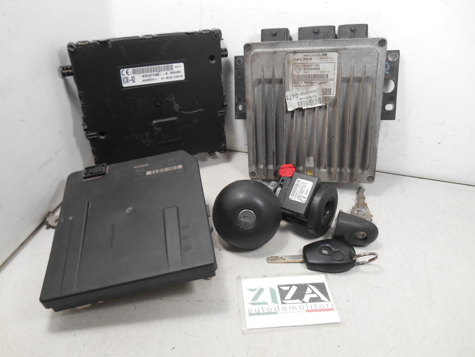 Kit Chiave ECU Renault Kangoo II 1.5 DCI 63kw 86cv K9KB8 2010 8200911560 8200909666