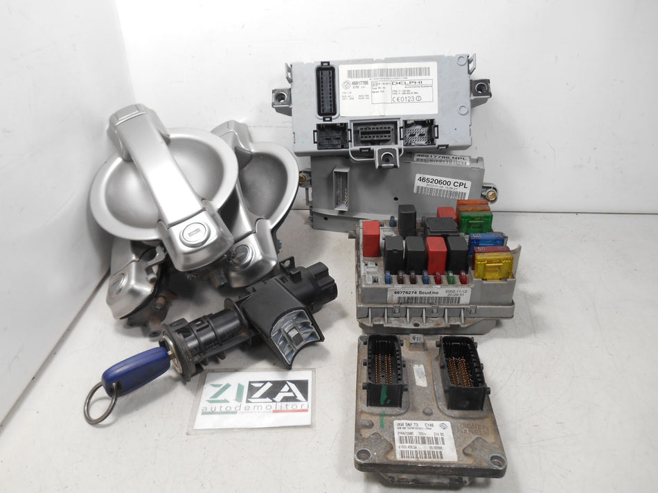Kit Chiave ECU Fiat Doblò I 1.6 76kw 182B6000 2003 55182888 IAW5NFT2 Malibù