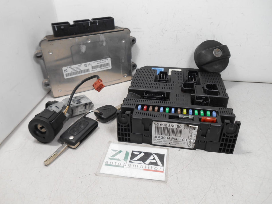 Kit Chiave ECU Citroen C3 I Res 1.1 44kw 60cv HFX 2006 9661700480 9659285380