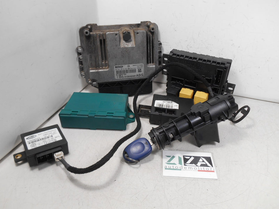 Kit Chiave ECU Fiat Multipla II 1.9 Mjet 120cv 186A9000 2008 51829732 0281012294