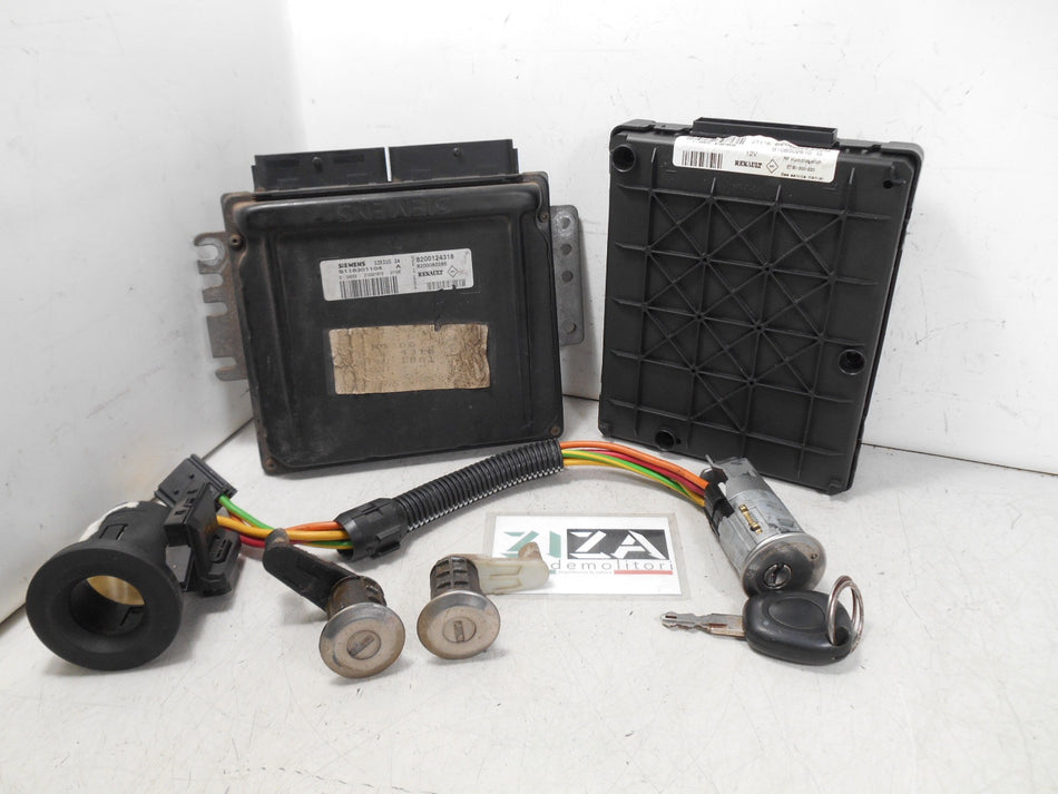 Kit Chiave ECU Renault Scenic I 1.6 79kw 107cv K4M47 2001 8200124318 8200080285