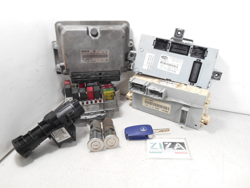 Kit Chiave ECU Fiat Stilo 1.9 85kw 192A1000 2003 55198058 0281011553