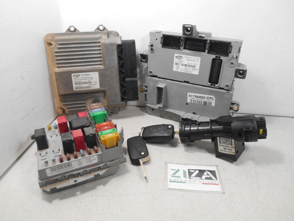 Kit Chiave ECU Lancia Ypsilon 843 1.3 Mjet 90cv 199A3000 2007 51792919