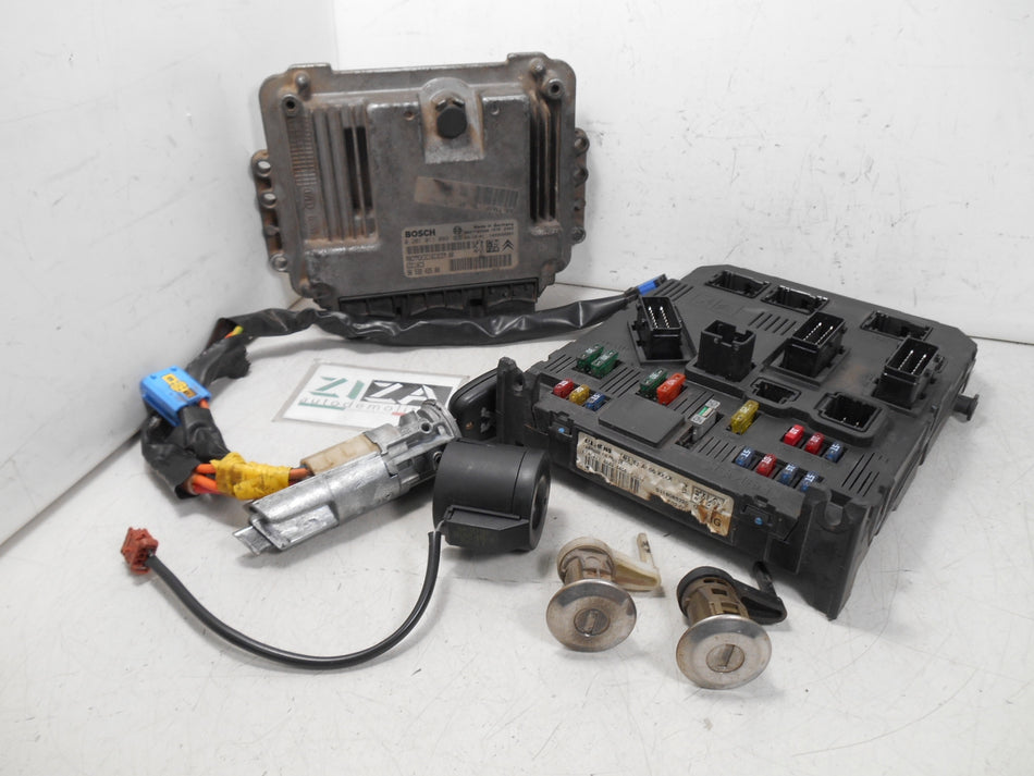 Kit Chiave ECU Peugeot 206 1.4 HDI 50kw 68cv 8HX 2004 0281011089 9653202580
