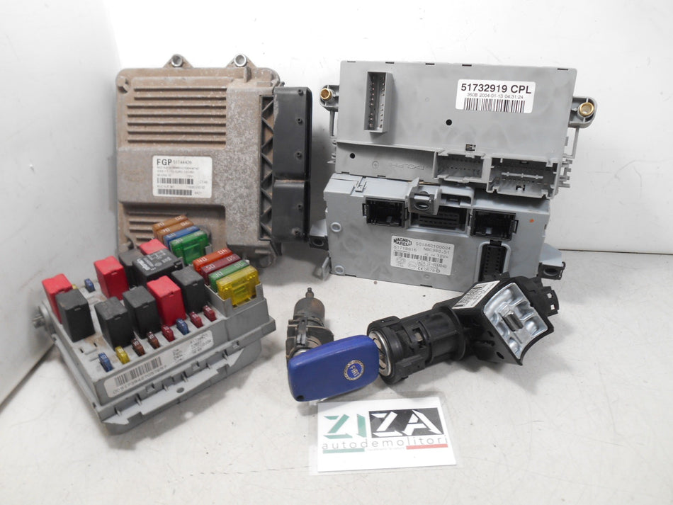 Kit Chiave ECU Fiat Idea 1.3 Mjet 51kw 69cv 188A9000 2005 51744426