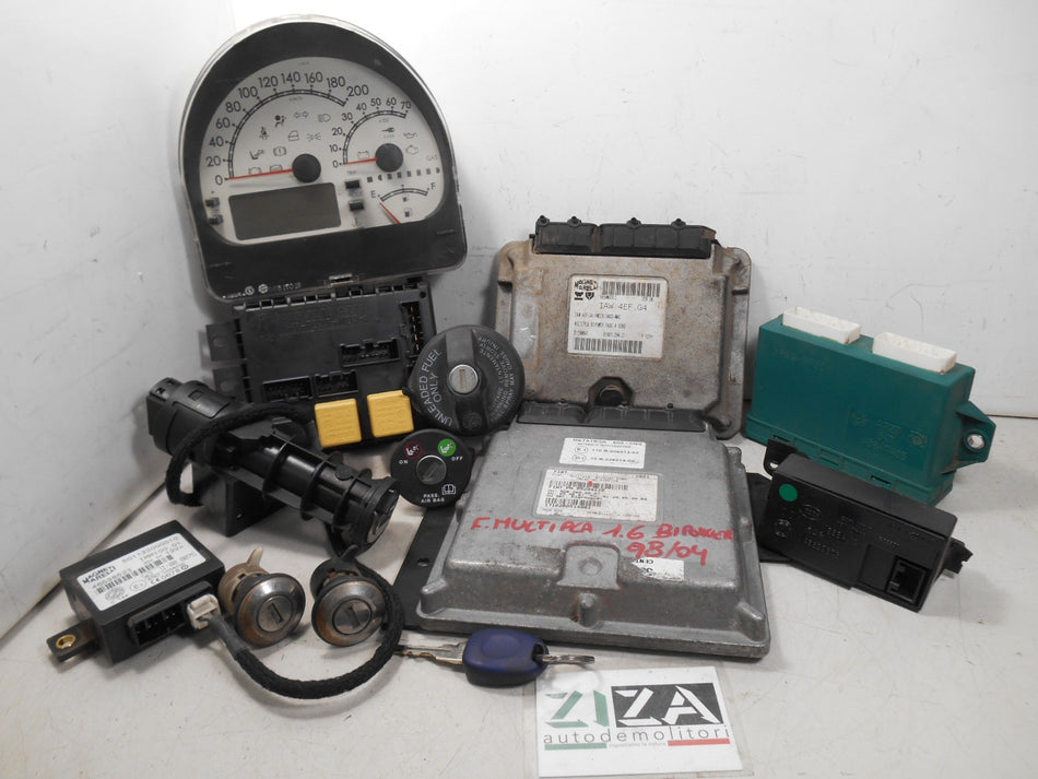 Kit Chiave ECU Fiat Multipla II 1.6 B/Met 76kw 182B6000 2008 51798647 51822894