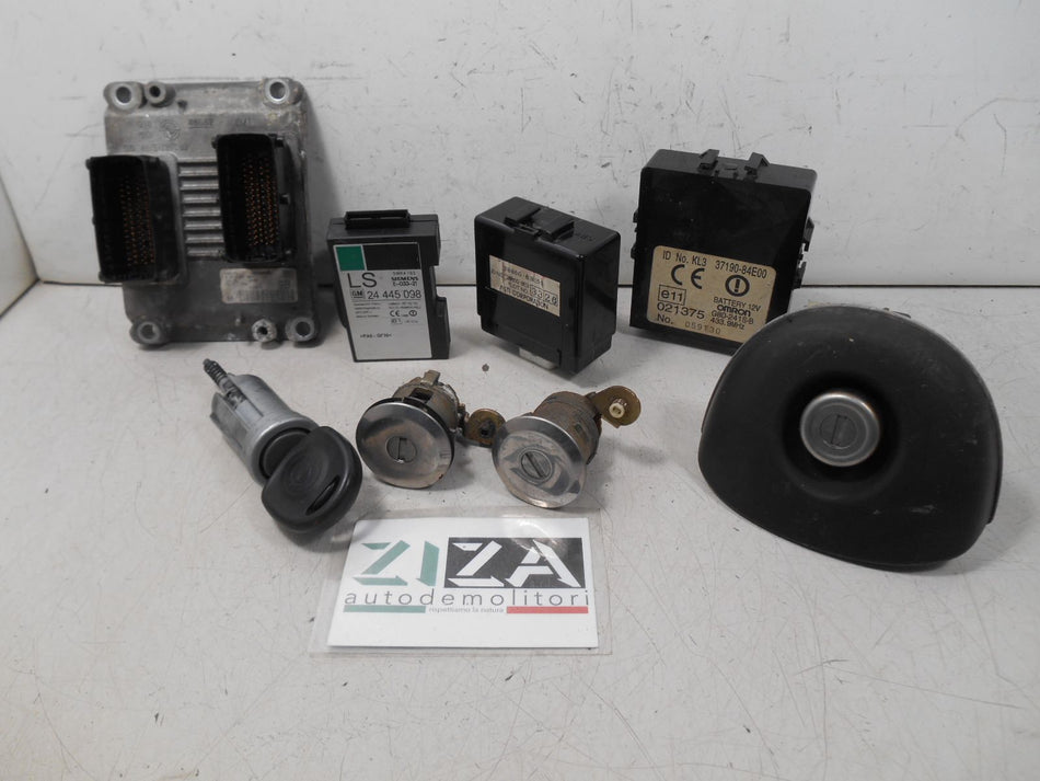 Kit Chiave ECU Opel Agila A 1.2 16V 55kw 75cv Z12XE 2003 0261207964 55350550